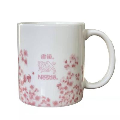 China Customized Sustainable Logo Promotional Yellow Ceramic Mug for sale