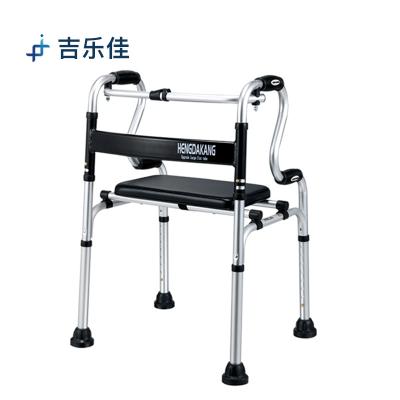 China Convenient Medical Grade Aluminum Walker Rollator With Reversible Seat Plate for sale