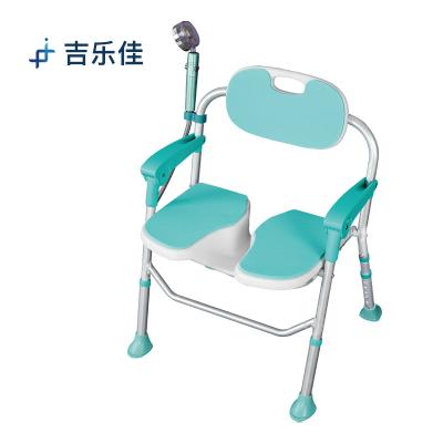 China Factory Price Simple And Easy Folding Shower Chair Elderly Commode Bath Chair for sale