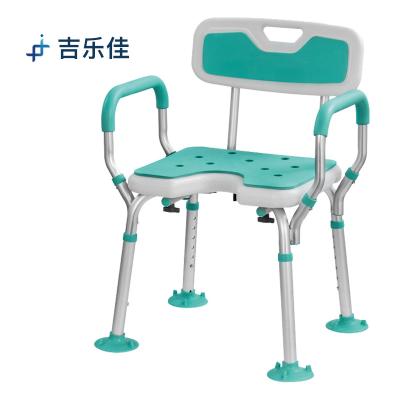 China New 2023 Product Convenient Bathroom Shower Chair With U-Shaped Opening With Vacuum Sucker To Prevent Rollover for sale