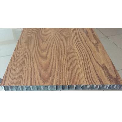 China Modern wood grain aluminum honeycomb sandwich panel can be customized for architectural decoration for sale