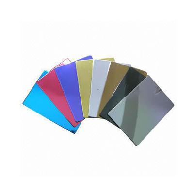 China Modern Gold Silver Color Building Exterior Wall Cladding Aluminum Composite Mirror Panel for sale