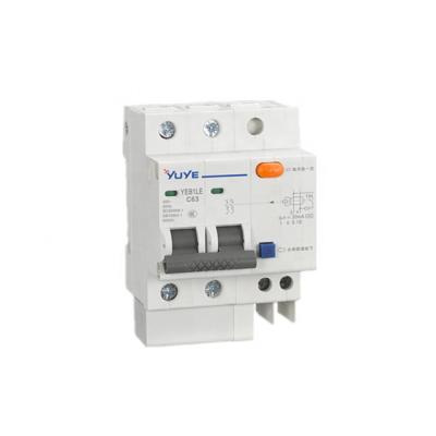 China With Residual Current Type Electronic Protection Price Lists YUYE YEB1L-63/2PD 1P/2P/3P/4P MCB ACB mccb Circuit Breaker Compatibility Chart for sale