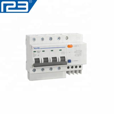 China Factory price YUYE YEB1L-63/4PC 63A miniature dc mccb earth leakage circuit breaker 6000A for sale