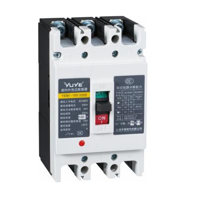 China Price list mccb YUYE YEM1-100M/4P mcb circuit breakers low voltage electrical appliances YEM1-100M/4P for sale