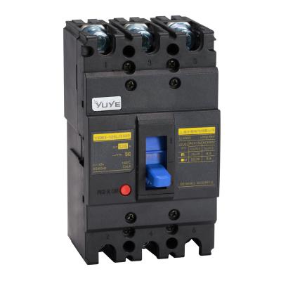 China YUYE MCCB Solar PV Cast Case Circuit Breakers AC415V AC800V AC MCCB 3 Pole 125A 250A YEM3-125 for sale