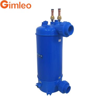 China MHTA-7 tubo de titanio atornillado intercambiador de calor de carcasa de PVC para piscina bomba de calor, acuario chiller evaporador en venta