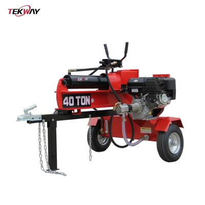 China 40T Wood Log Splitter Wood Splitting Machine 610mm Length 15Hp Engine of Honda B&S Kohler Loncin for sale