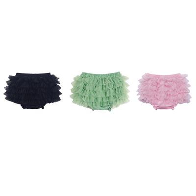 China Princess Fluffy Style Shorts Anti-wrinkle Girls Children's Clothing Summer Mesh Lace Tutu Cute Soft Pants for sale