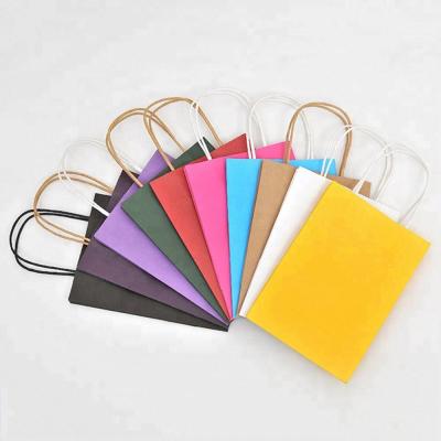 China Hot Selling Plain Shopping Bag Recyclable Recycled Eco - Friendly Kraft Paper Bag With Customizable Logo for sale