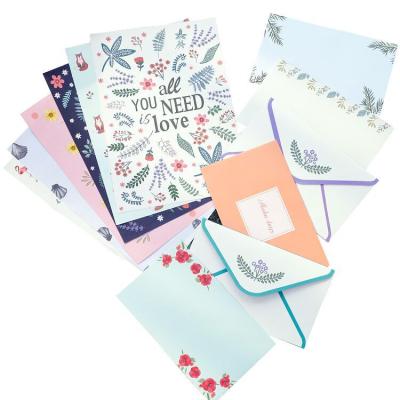 China Materials that respect the environment. Non-toxic Wholesale Customized Korean Creative Small Fresh Floral Love Letter Envelope for sale