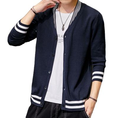 China 2020 Anti-wrinkle hot sale men's cardigan sweater men long tops thin cotton V-neck for winter for sale