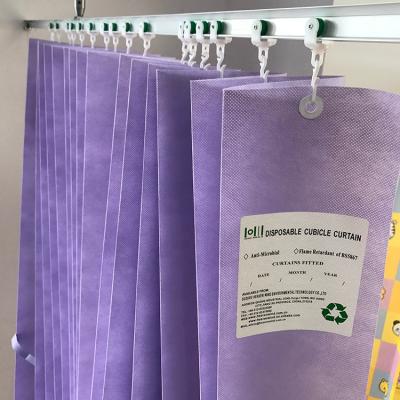 China Best Fireproof Antibacterial Display Medical Single Color Hospital Curtain For Sale for sale