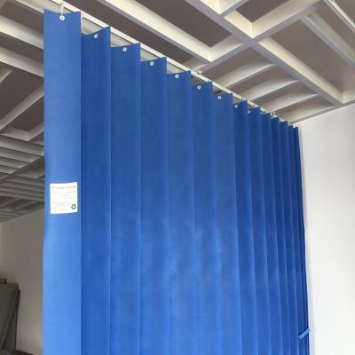 China Fire Retardant Disposable Disposable Vertical Stripes Compartment Hospital Curtain for sale