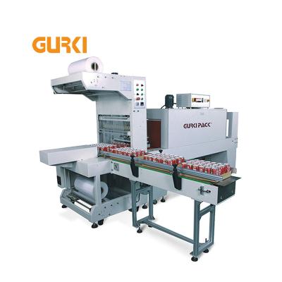 China Automatic Film Tray Shrink Wrapping Food Bottle Shrink Sleeve Wrap Machine Beer Can Wrapping Machine for sale