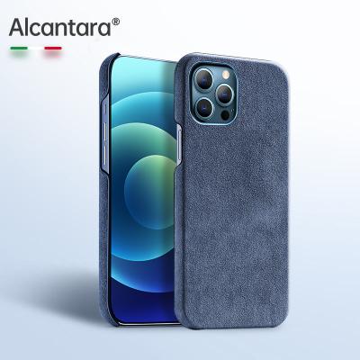 China Fanshion For iPhone 12 Series Case Comfortable Leather For Alcantara Cover Phone Case Cell Phone Bags for sale