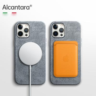 China Luxury Gorgeous Hot Sales Phone Case For Alcantara Suede Leather For iPhone 12 Pro Max Case for sale