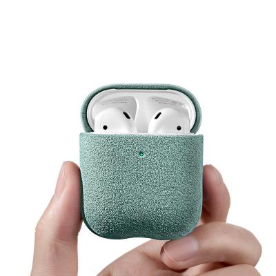 China Luxury Easy Simple Design For Protective Air Pod For Airpod Case Cover Leather Case For Air Pod 1 2 Airpods Alcantara Pro for sale