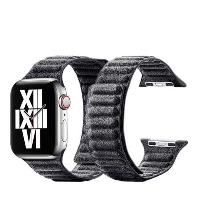 China Gorgeous luxury for alcantara watch strap, for iWatch strap with magnetic watch band for sale