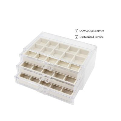 China Transparent Acrylic Jewerly Organizer Jewerly Compartment Acrylic Jewerly Organizer Drawers Jewelry Box Jewelry Drawer Organizer for sale