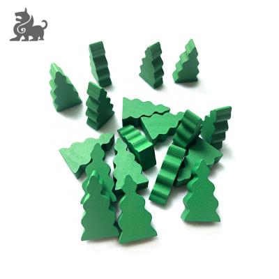 China Wooden Creative Wooden Building Block Tree Shapes for Preschool Boys and Girls Kids DIY Learning 3D Educational Wooden Meeple for sale