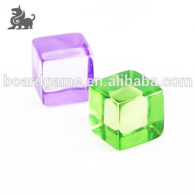 China Colorful plastic cube 10mm plastic cubes transparent plastic and solid in game for sale