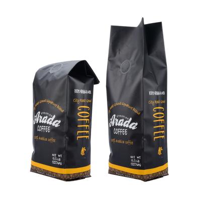 China Moisture Proof Custom Design Aluminum Foil Zipper Side Gusset Coffee Bag for sale