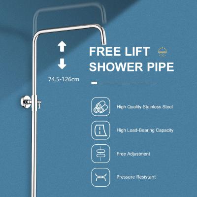 China ROVATE Factory Wholesale Traditional In Rod Wall Mounted Shower, Craft Design Shower Arm Modern Home Bathroom Accessories for sale