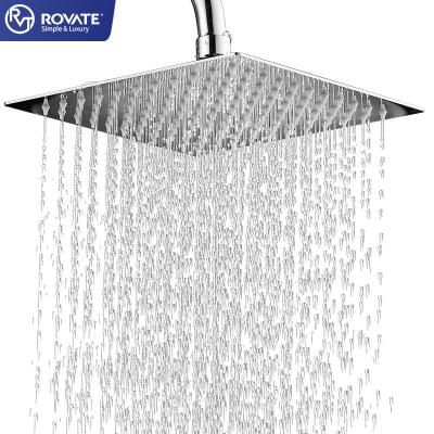 China ROVATE Factory Outlet Modern High Quality 304SS Stainless Steel Shower Head, Chrome Top Spray Shower Accessories Luxury Bathroom Hotel for sale