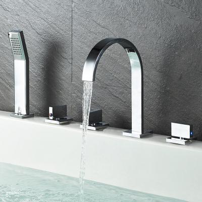 China High Quality Metered Faucets Pull Out Waterfall Bathroom Basin Faucet for sale