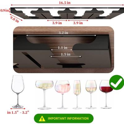 China Other Cabinet Stemware Rack Wine Glass Holder Hanger Iron Undermount Hardware For Kitchen, Bar, Restaurant for sale