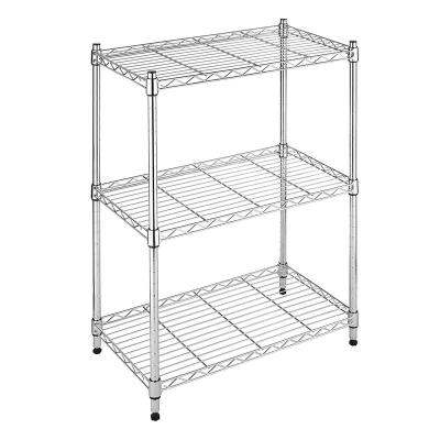 China Kitchen Storage Shelving Heavy Duty Shelving Storage With Wheels, Metal Storage Rack For Laundry Bathroom for sale