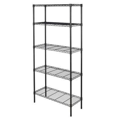 China 5-Shelf Modern Adjustable, Heavy Duty Storage Wire Rack Shelf Steel Organizer for sale