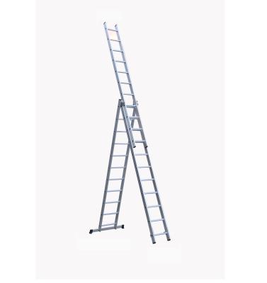 China Multifunctional Folding Ladders Use 3-Section Step Ladder 11 Aluminum Step Ladder for sale