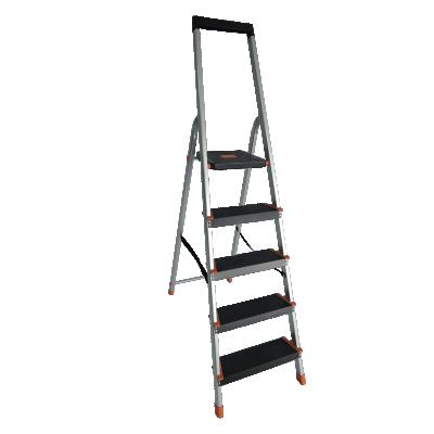 China Hot Sales Low Price 5 Step Folding Ladders Aluminum Stool Ladders With Handle For Adults for sale