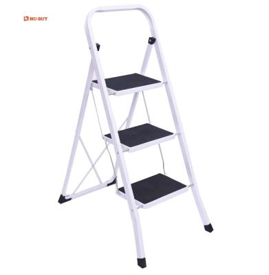 China Folding Ladders 2020 New Design Lightweight Foldable Steel 3 Step Ladder for sale