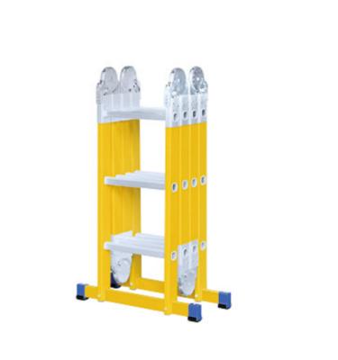 China Folding Ladders 3x4 Multi Purpose Folding Insulation An Extension Fiberglass Ladder for sale