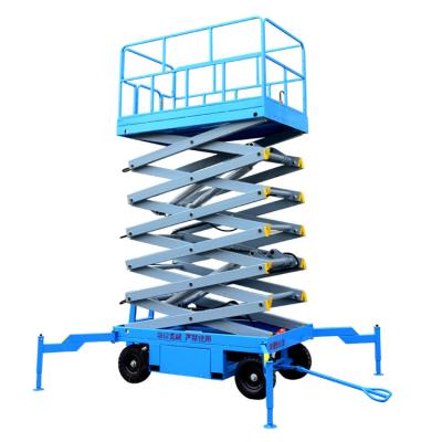 China Hotels 6m-14m mobile/mobile battery vertical shear forklift/electric self-propelled hydraulic high altitude operation/work platform for sale