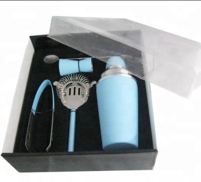 China Sustainable Hot Sale 5pcs 600ml Stainless Steel Cocktail Shaker Sets for sale