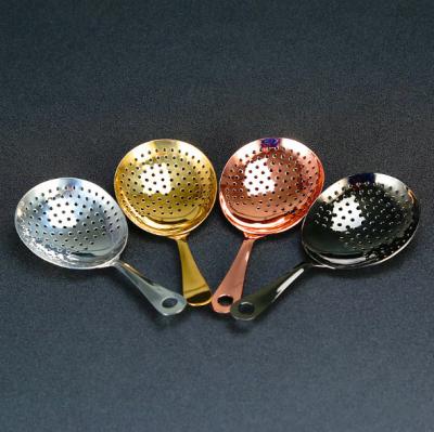 China Sustainable High Quality Stainless Steel Cocktail Julep Strainer for sale