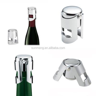 China Disposable Stainless Steel Champagne Wedding Bottle Wine Stopper with Bottle Opener for sale