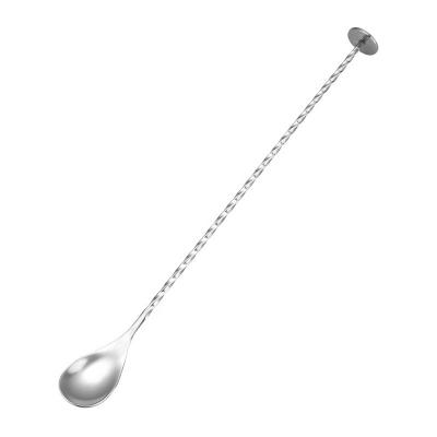 China Professional Disposable Stainless Steel Spoon Mixing Bar Stirring Spoon for sale