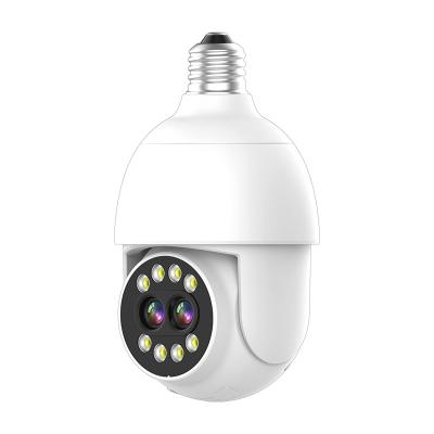 China Full Color Night Vision 2MP Auto Tracking Bulb Camera Video Home Security Monitoring 1080p E27 Wifi Human Motion Security for sale