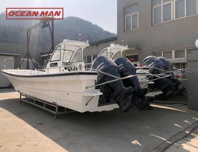 China Fishing New Model 9.8m Fiberglass Boat For Fishing Leisure Dinghy Space High Speed ​​Good Working Quality for sale