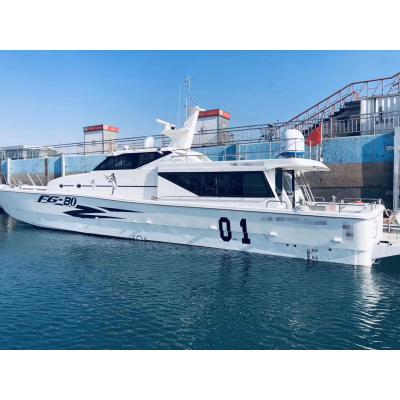 China Fiberglass 24 Meter Offshore Fiberglass Fishing Yacht With Twin Engines for sale