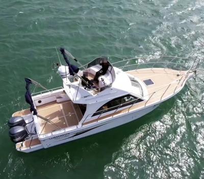 China FIBERGLASS 11.5 meter luxury fiberglass sport yacht with flybridge for sale