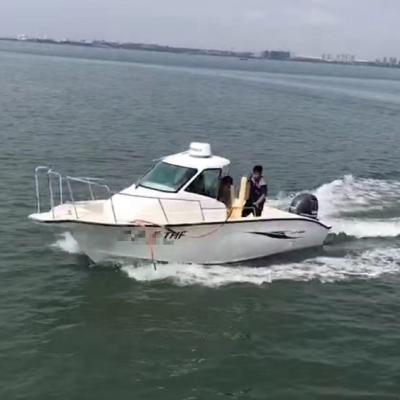 China Fiberglass Fishing Boat - Made of High Speed ​​760 Fiberglass Double Hull for sale