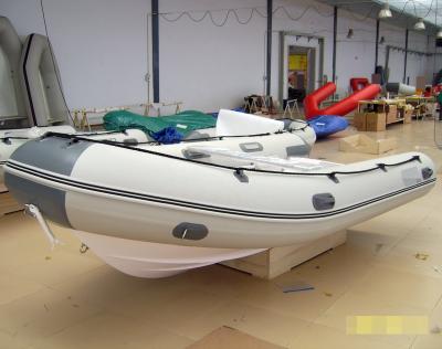 China Rigid Fiberglass 4.2m Long Inflatable RIB Speedboat for sale