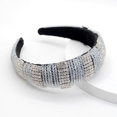 China Fashion Vershal 2022 Fashion Hair Band Classic Colored Diamond Sponge Hair Band for sale