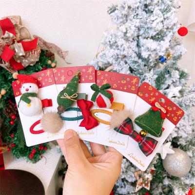 China New Fashion Vershal CM-016 Christmas Christmas Children's Day Felt Christmas Tree Hair Clip For Children 2022 for sale